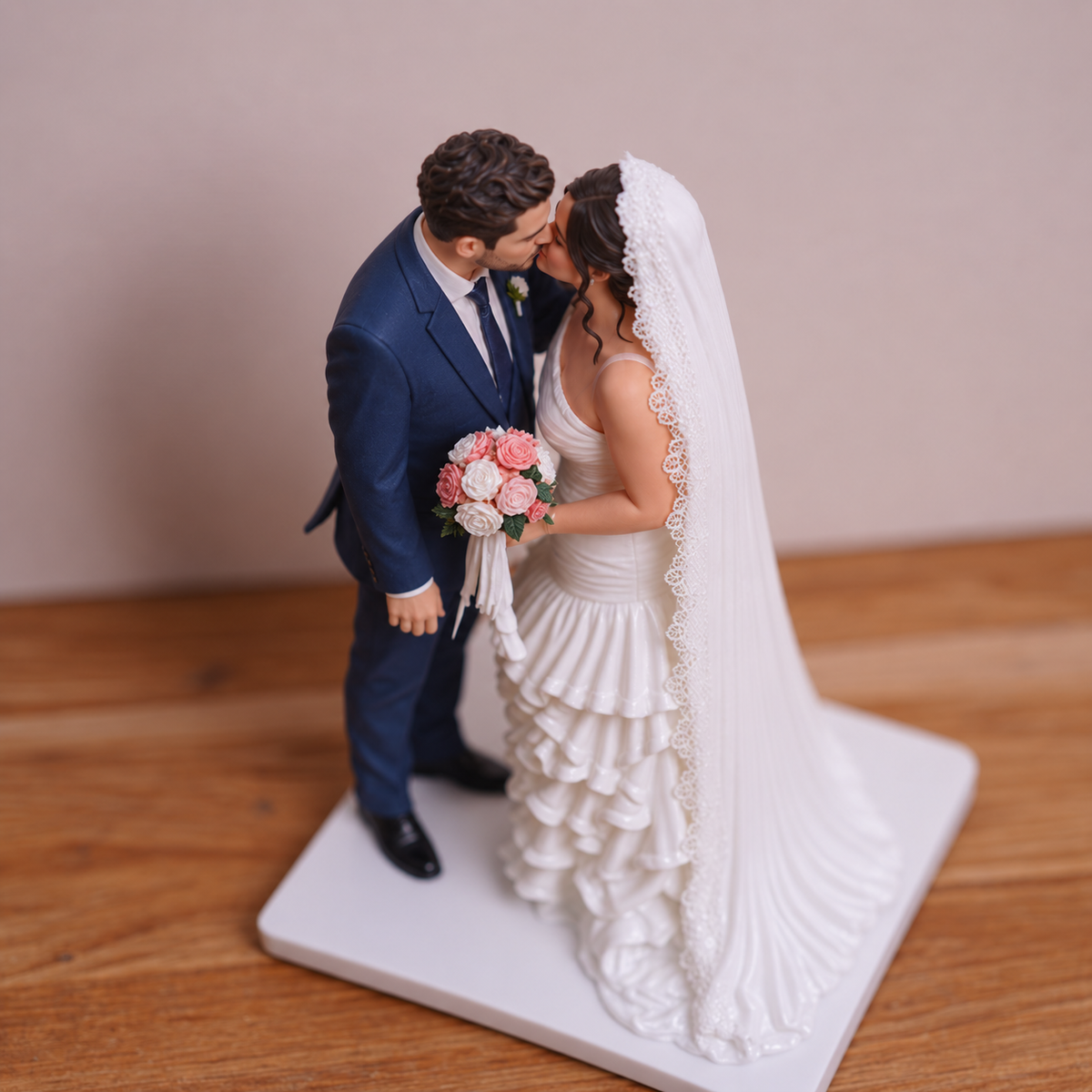 Custom Wedding Statue – Personalized Bride & Groom Figurine from Photo