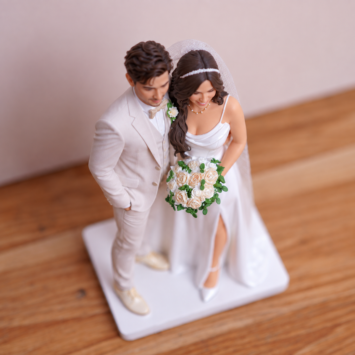 Custom Wedding Statue – Personalized Bride & Groom Figurine from Photo