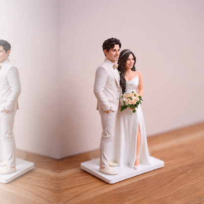Custom Wedding Statue – Personalized Bride & Groom Figurine from Photo