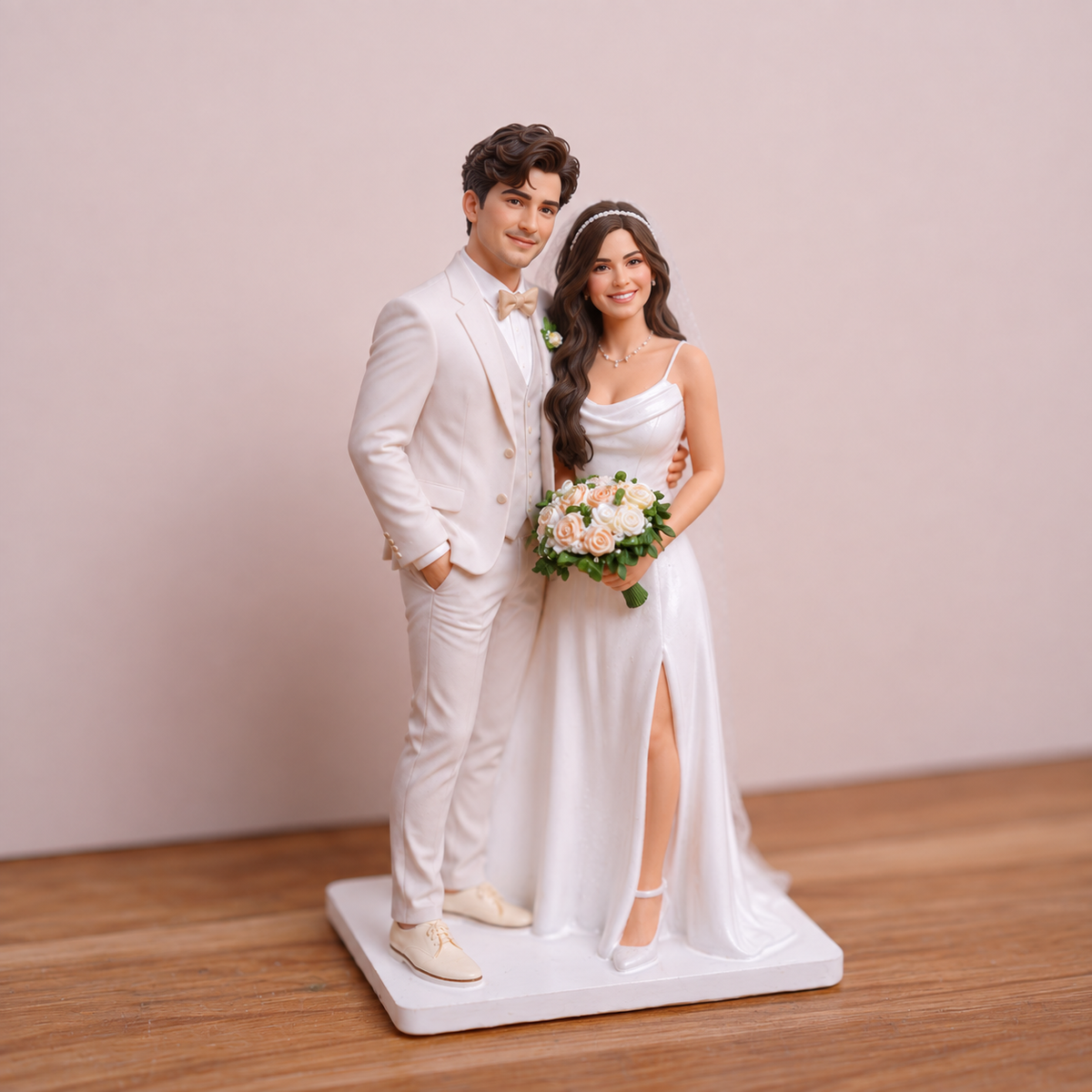 Custom Wedding Statue – Personalized Bride & Groom Figurine from Photo