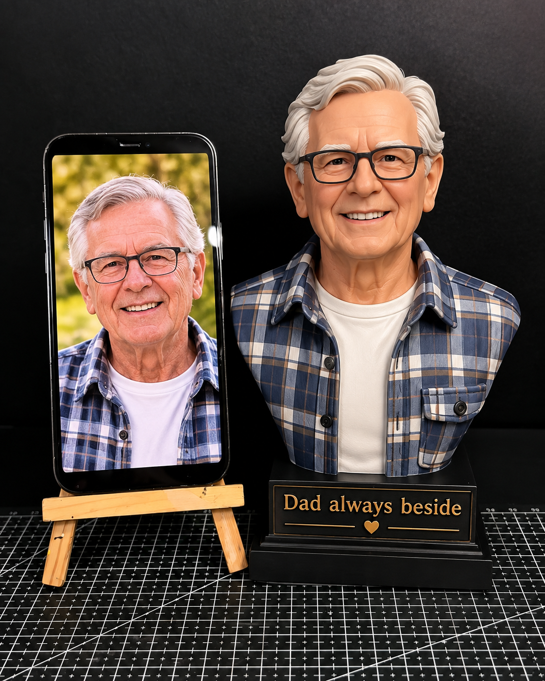 Custom Half Body Statue – Personalized 3D Portrait Bust from Photo