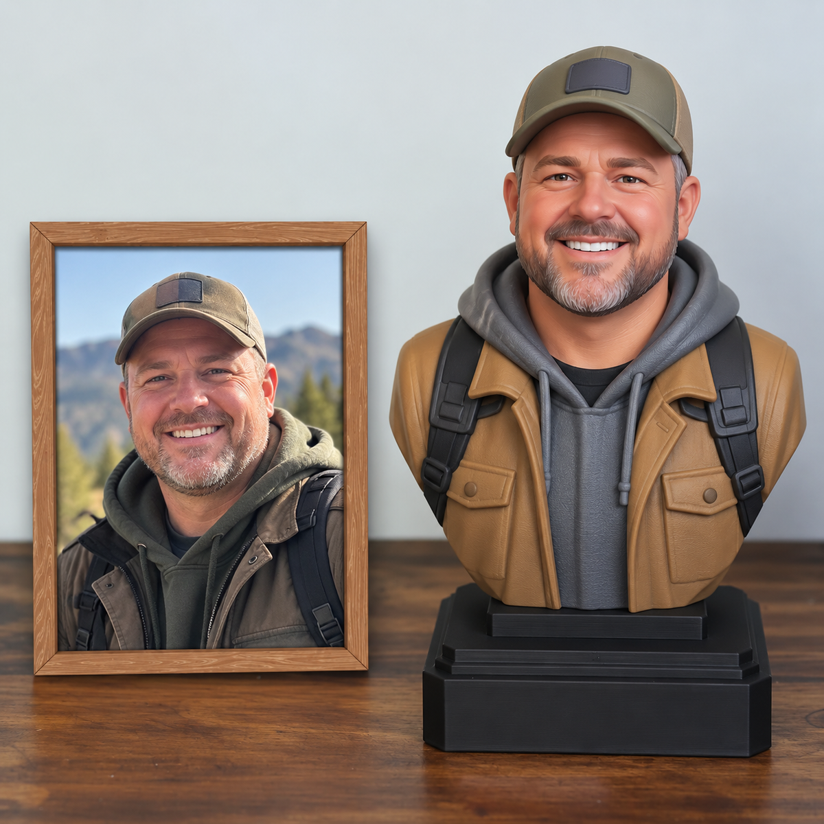 Custom Half Body Statue – Personalized 3D Portrait Bust from Photo
