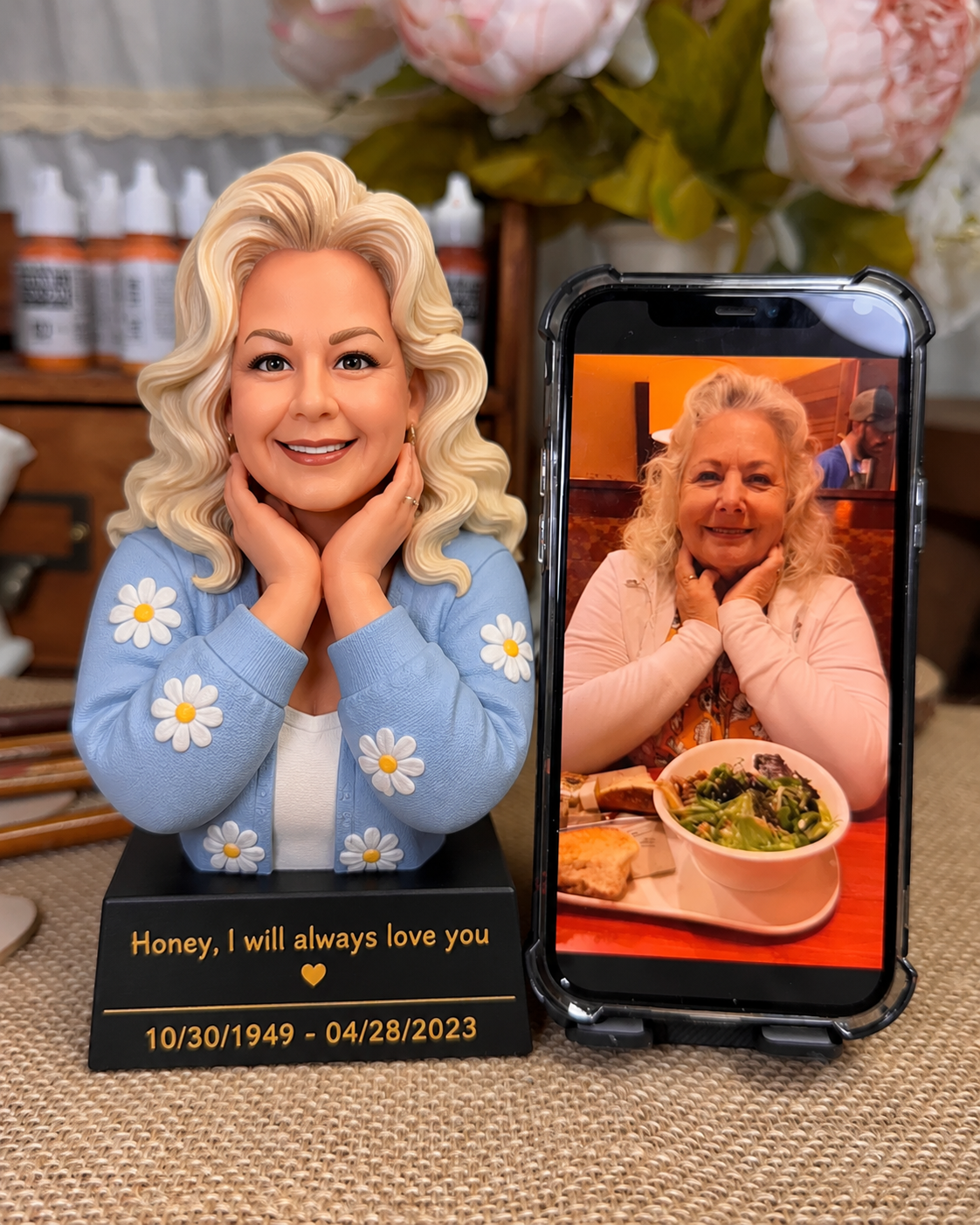 Custom Half Body Statue – Personalized 3D Portrait Bust from Photo