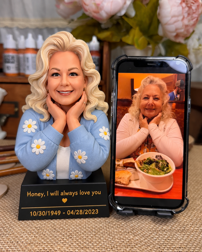 Custom Half Body Statue – Personalized 3D Portrait Bust from Photo