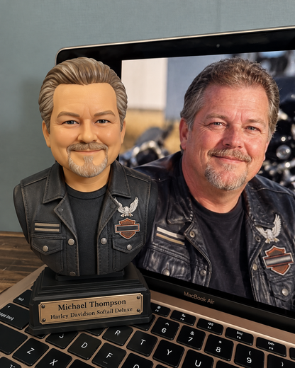 Custom Half Body Statue – Personalized 3D Portrait Bust from Photo
