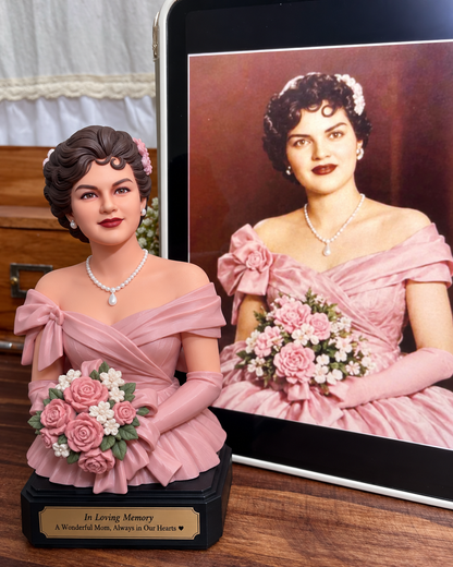 Custom Half Body Statue – Personalized 3D Portrait Bust from Photo