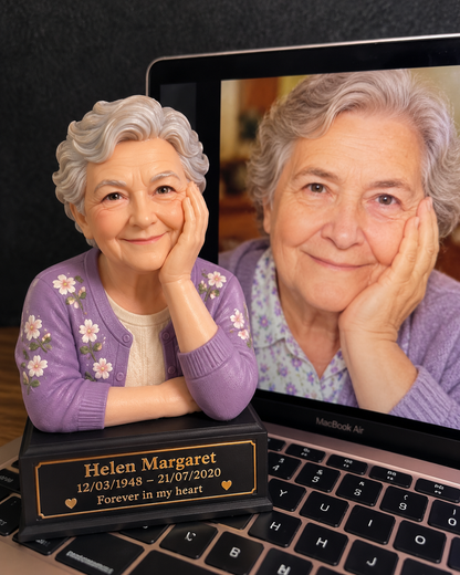 Custom Half Body Statue – Personalized 3D Portrait Bust from Photo