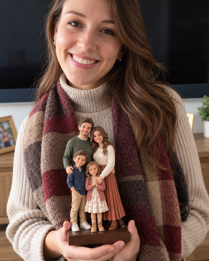 Custom Family Statue – Personalized 3D Family Figurines from Photo